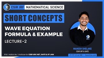 Wave Equation Mathematical Science - Partial Differential Equation | Basics