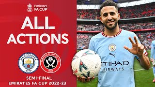 All Actions Riyad Mahrez Hat-Trick V Sheffield United Semi-Final Emirates Fa Cup 2022-23