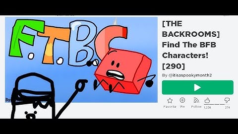 Playing Find The BFB Characters! on roblox
