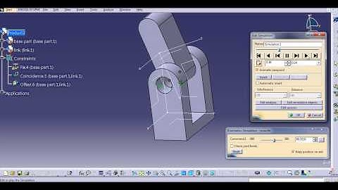 REVOLUTE JOINT COMPILE SIMULATION GENERATE REPLAY ANIMATION VIDEO FILE DMU /DIGITAL MOCKUP CATIA V5