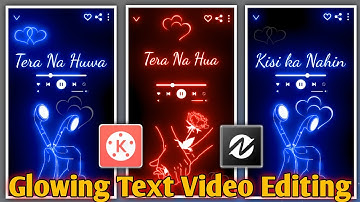 Light glowing text video editing | Glowing text lyrics status video editing | Node video editing