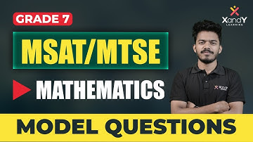 MSAT / MTSE Class 07 Mathematics: Score Full Marks! | MSAT Previous Year Question Paper Solving