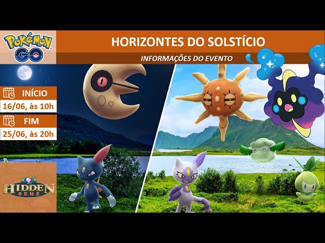 Tenham um dia perfeito, ou noite, com Pokémon durante o evento Horizontes  do solstício! – Pokémon GO