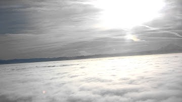 Landing in Seattle through clouds and fog. Part 1