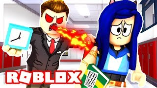 Roblox High School - FIRST DAY OF SCHOOL! I'M LATE FOR CLASS!! (Roblox Roleplay)