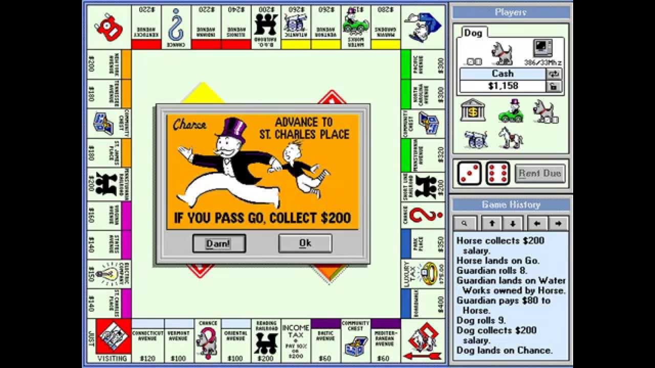 Monopoly Deluxe Virgin Games Ms Dos 1992 Pc Longplay Youtube