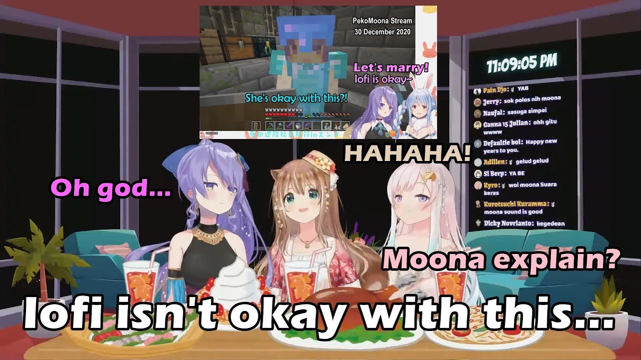 Iofi Isn't Okay With Peko Moona Mariage【HololiveID English + Japanese Sub】