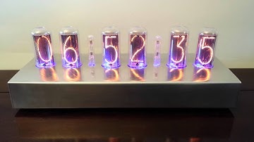 IN-18 Large Tube Nixie Clock In A Brushed Aluminum Case