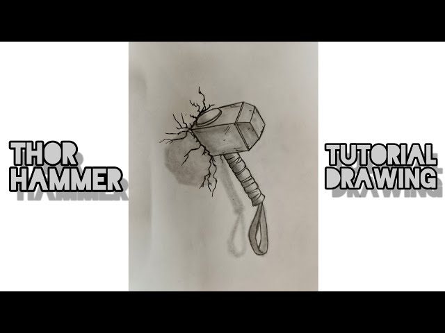 HOW TO DRAW THOR HAMMER Step by step - YouTube