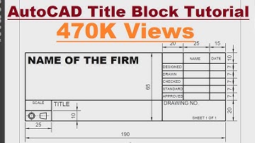 AutoCAD Title Block Creation Tutorial Complete