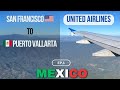 San francisco to puerto vallarta  sfo to pvr  airbus a320  united airlines review  economy