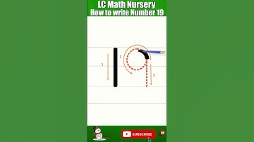 LC Math Nursery  | How to write Number 19 | Shorts Video | Snowman Publishers | 2023 19