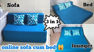 Flipkart || Seventh Heaven 2 seater sofa cum bed  review || 3 in 1 || online furniture review