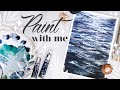 WATERCOLOR WITH ME 🎨 Ocean Waves Painting Tutorial (#2)