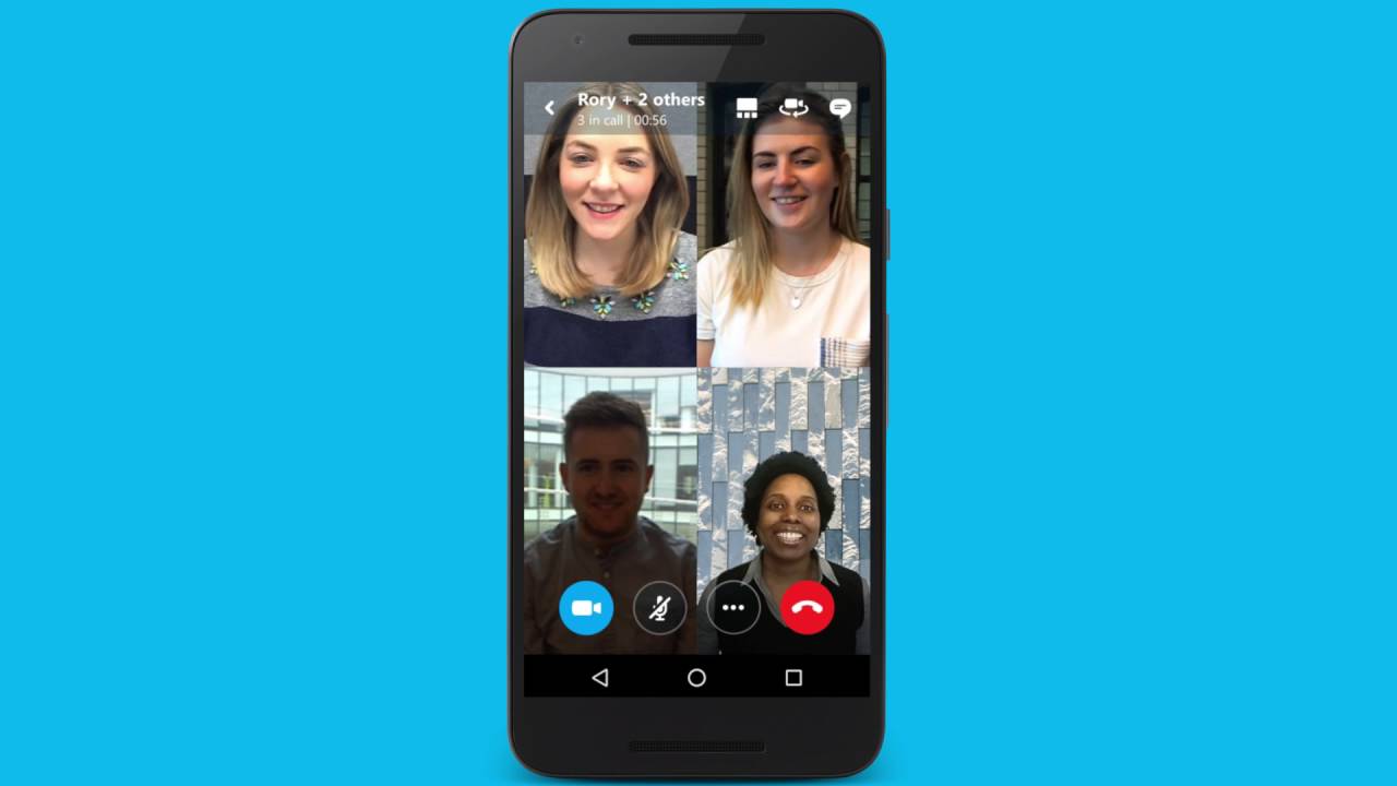 multiple video calls on skype phone