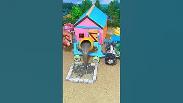 diy tractor video | mini construction concrete project | #shorts  #youtubeshorts