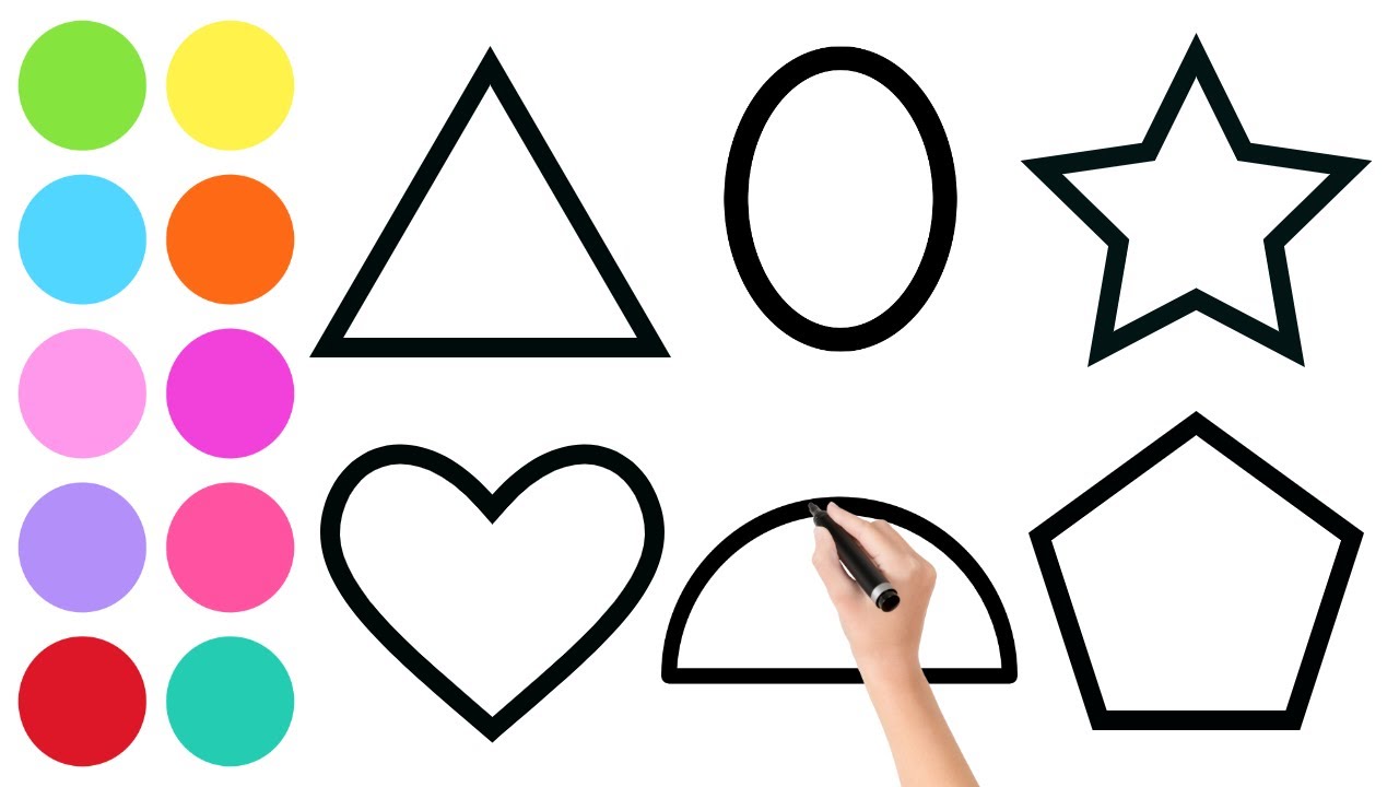 Learn To Draw Shapes, Colors for kids Learning Videos for Toddlers