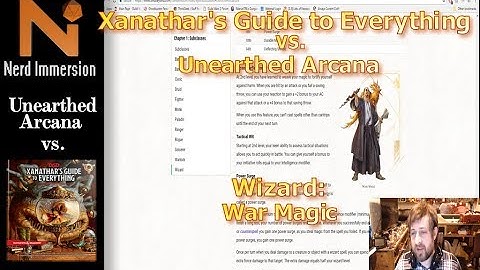 Unearthed Arcana vs Xanathar