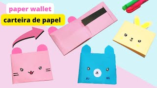 como fazer Carteira de papel de coelho, gato e cachorro|origami |How to make paper wallet