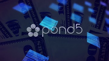 Bar codes and money looping animated background. Stock Footage