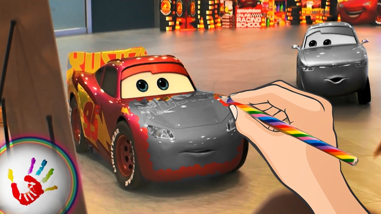 The Cars 3 movie 2017 Lightning McQueen Coloring Pages Video For Kids Coloring Kiddy