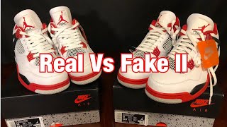 Air Jordan 4 Fire Red Real vs Fake review part 2 with Updated pairs ! Check it out !!👀