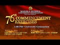 76th commencement excercises