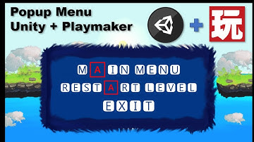 2D Platformer with Unity and Playmaker - Pop-up Menu