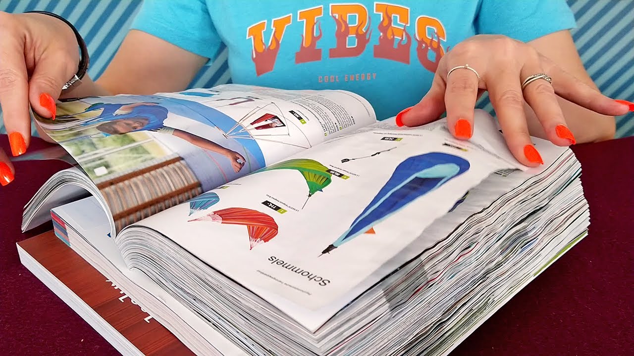 ASMR Making Crinkly Catalogs Come Alive • Page Turning (85 Min.) • No Talking