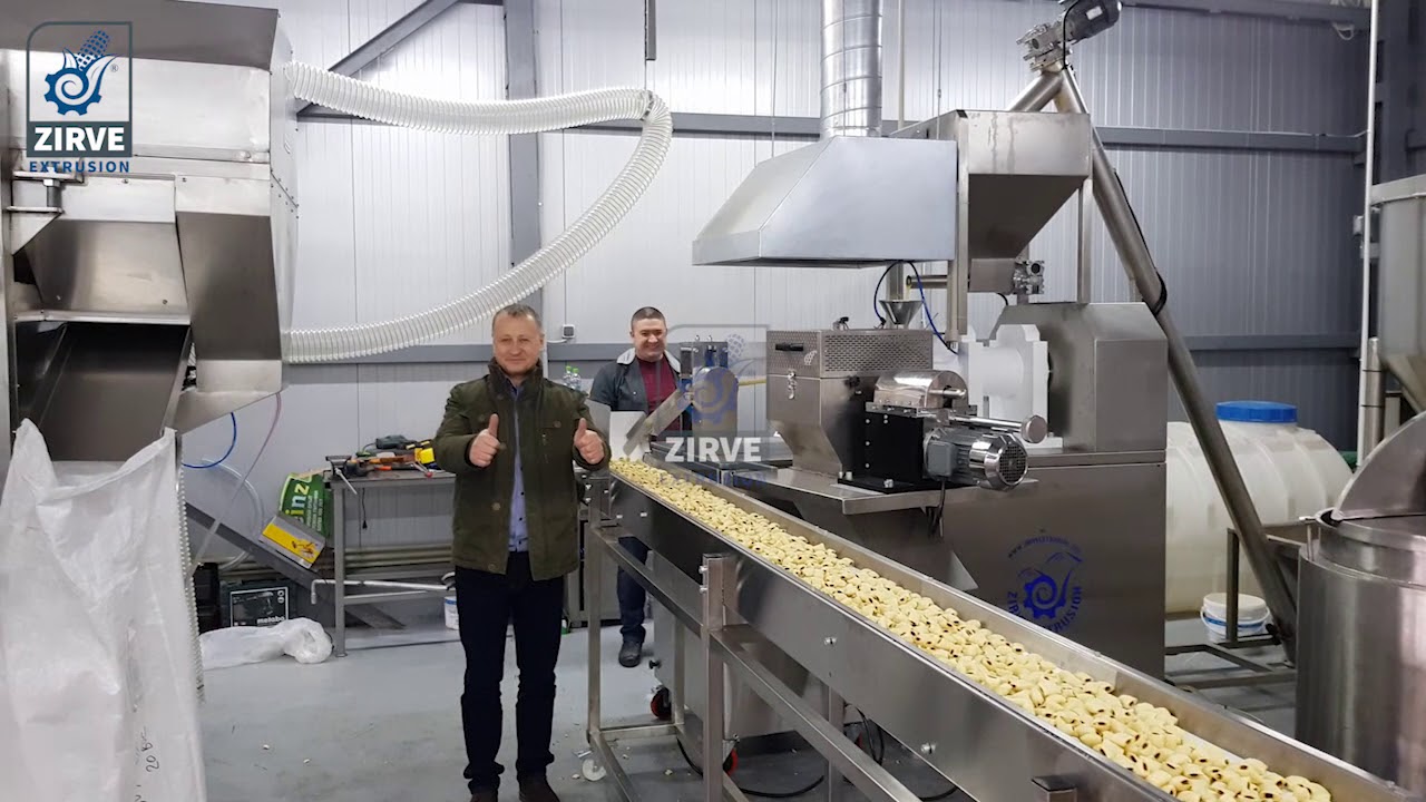 Puffs Production line stuffed with chocolate and cream American