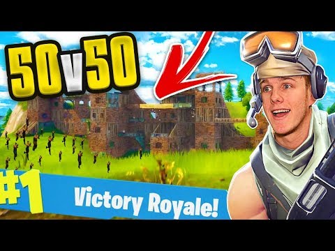 THE BIGGEST BASE EVER! 50v50   FORTNITE BATTLE ROYALE