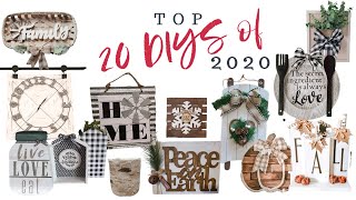 BEST 20 DIYs of 2020 | Farmhouse Decor | Dollar Tree DIYs | Holiday Decor