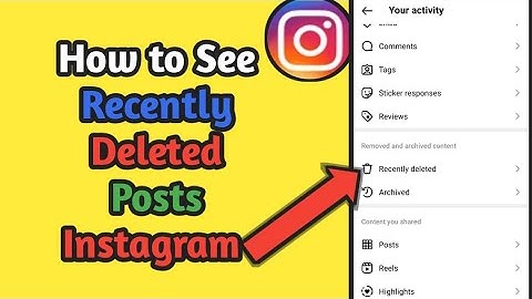 Instagram recently deleted not showing after update | how to see delete post in instagram 2023
