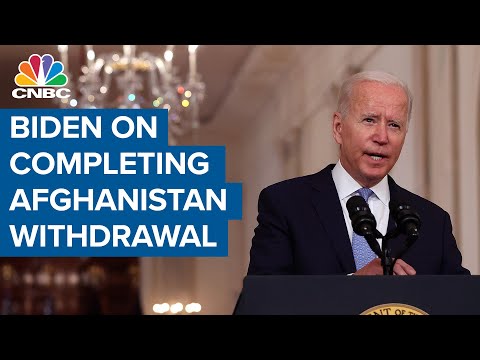 President Joe Biden delivers remarks after Afghanistan withdrawal