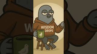 WisdomDropByMrPigeon 010 #funny #funnyimages #jokes #fyp #wisdom #daily #routines