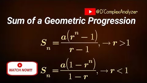 Sum of a Geometric Progression | MTH101 | #sequenceandseries #sequence #geometricprogression