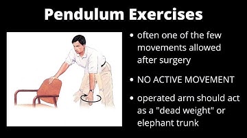 Shoulder Replacement: Pendulum Exercises