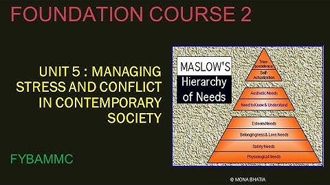 FOUNDATION COURSE 2 | UNIT 5 | Maslow
