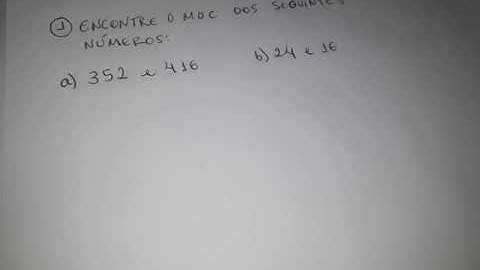 Algoritmo de Euclides - Cálculo do MDC