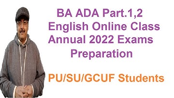 BA ADA English Online Class Annual 2022 Exams