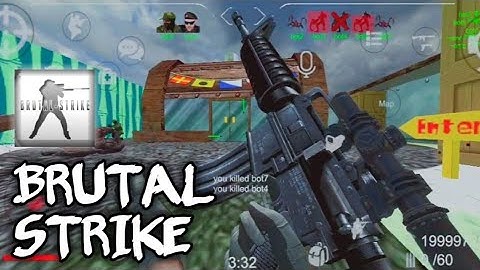 Brutal Strike Mobile | Zombie Mode | de_bikinibottom Map | Online/Offline FPS Android Gameplay