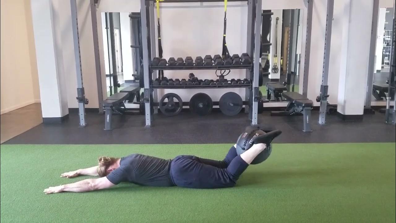 Prone Medicine Ball Hamstring Curl YouTube