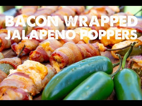 Bacon Wrapped & Grilled Jalapeño Poppers