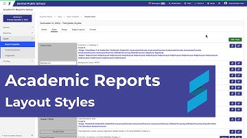 Academic Reports Setup | Layouts - Understanding layout styles