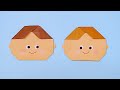 こどもの日折り紙「男の子の顔」の折り方を音声解説（ともきち）