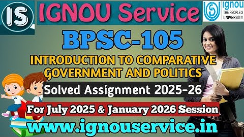 IGNOU BPSC-105 Solved Assignment English Medium 2025-26 For July 2025 and January 2026 Sessions