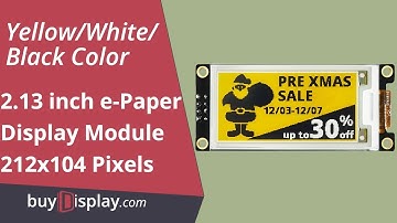 Yellow 2.13" e-Paper Display Module 212x104 for Arduino,Raspberry Pi