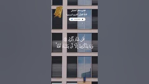 #ماتيسر_من سورة المدثر بصوت القارئ الشيخ ماهر المعيقلي قناة القرآن الكريم الرسمية