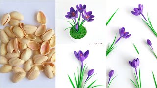 Pista Shell Craft - Saffron Flowers ( Crocus Flowers ) |