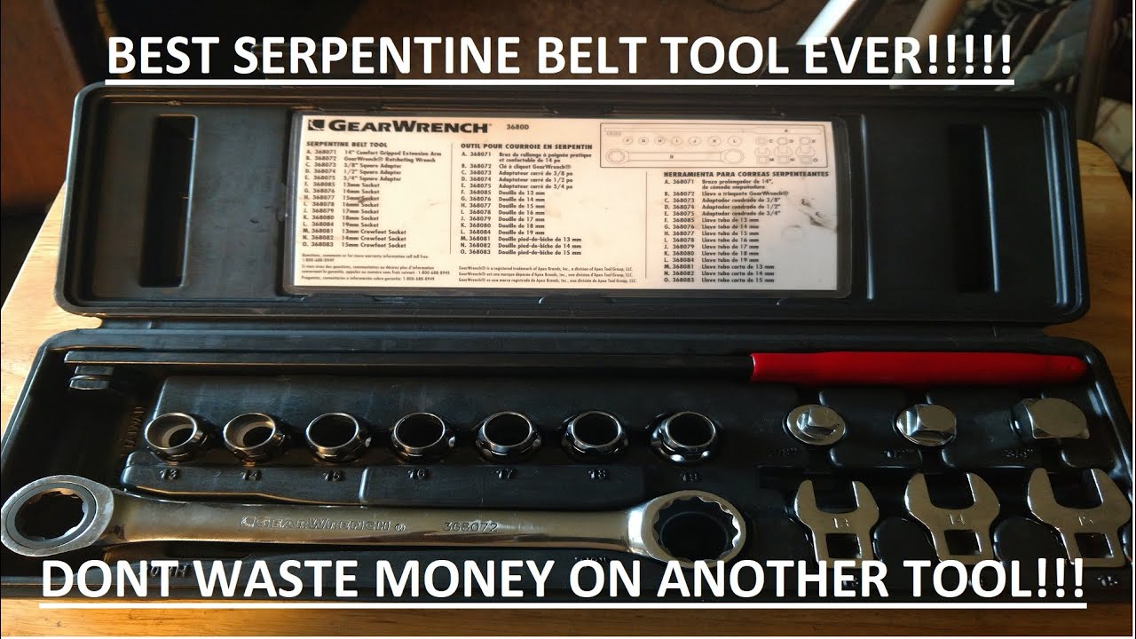 GEARWRENCH 3680D REVIEW. SERPENTINE BELT REMOVAL